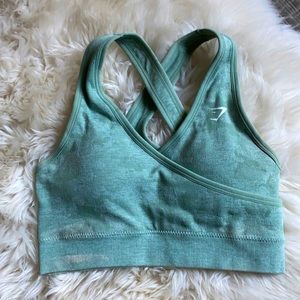 Gymshark green/sage camo sports bra - SM